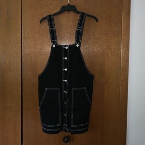 Black Denim Skirt Overall